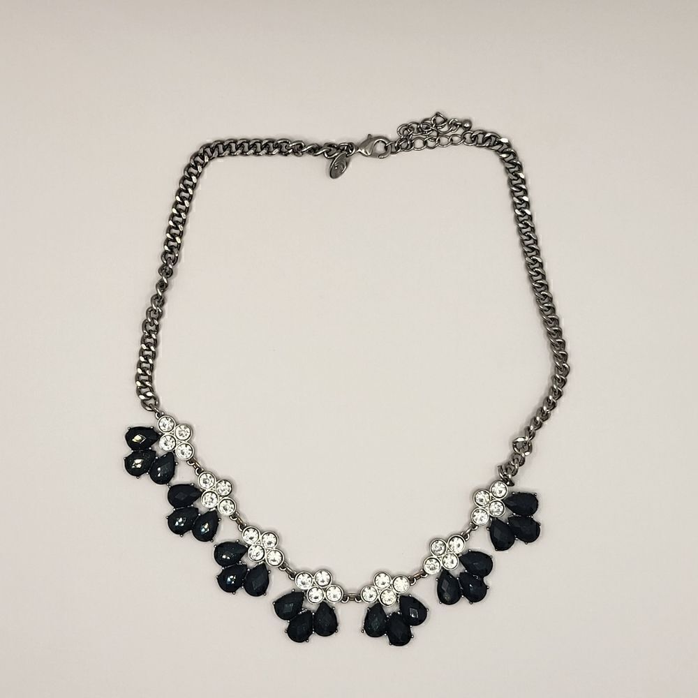 Blue & silver necklace with sparkly stones